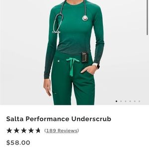 Figs Salta Performance Underscrub Hunter Green